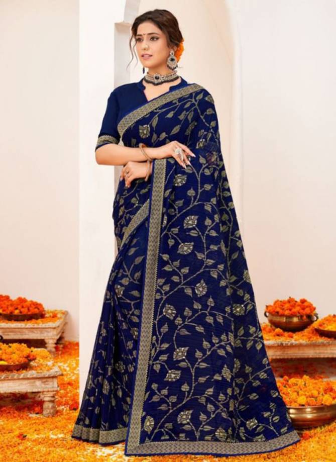 Vishal Avani New Exclusive Wear Chiffon Fancy Designer Latest Saree Collection